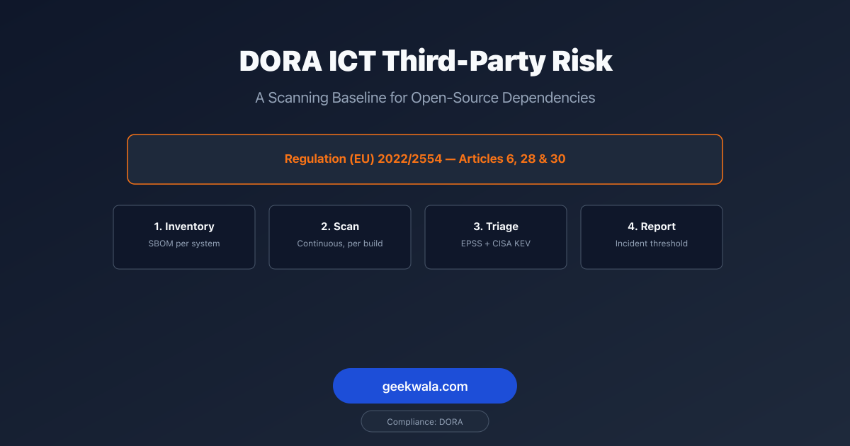 DORA ICT Third-Party Risk & Open-Source Dependencies