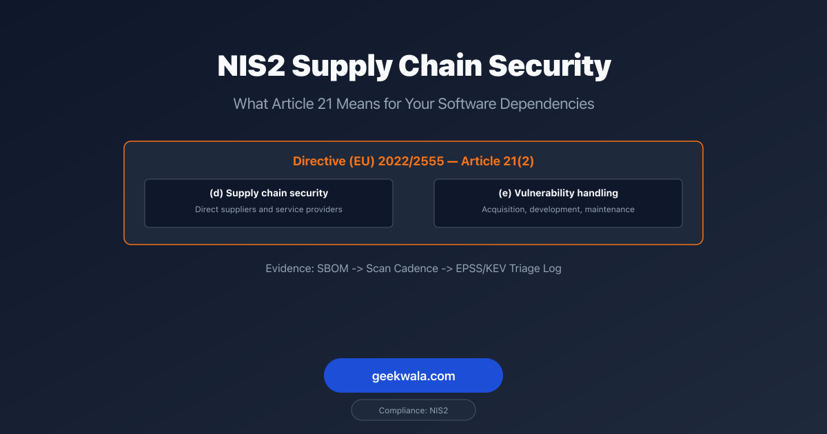 NIS2 Supply Chain Security Requirements Explained