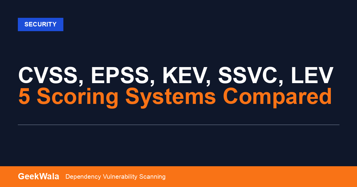 CVSS, EPSS, KEV, SSVC, and LEV Compared