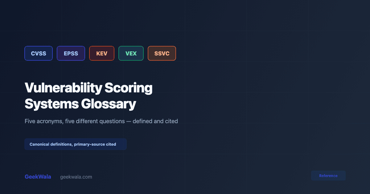 Vulnerability Scoring Systems Glossary